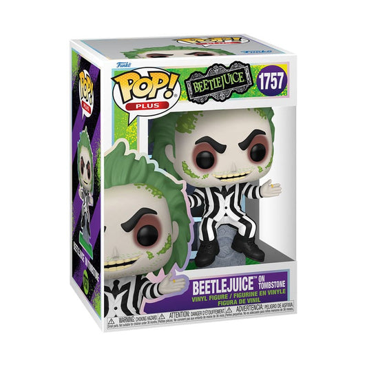 Beetlejuice POP! Plus Movies Vinyl Figur Beetlejuice w/tombstone 9 cm Image 2