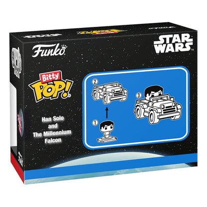 Star Wars Bitty POP! Rides Vinyl Figur Display Han Solo w/Millenium Falcon 2,5 cm Image 2