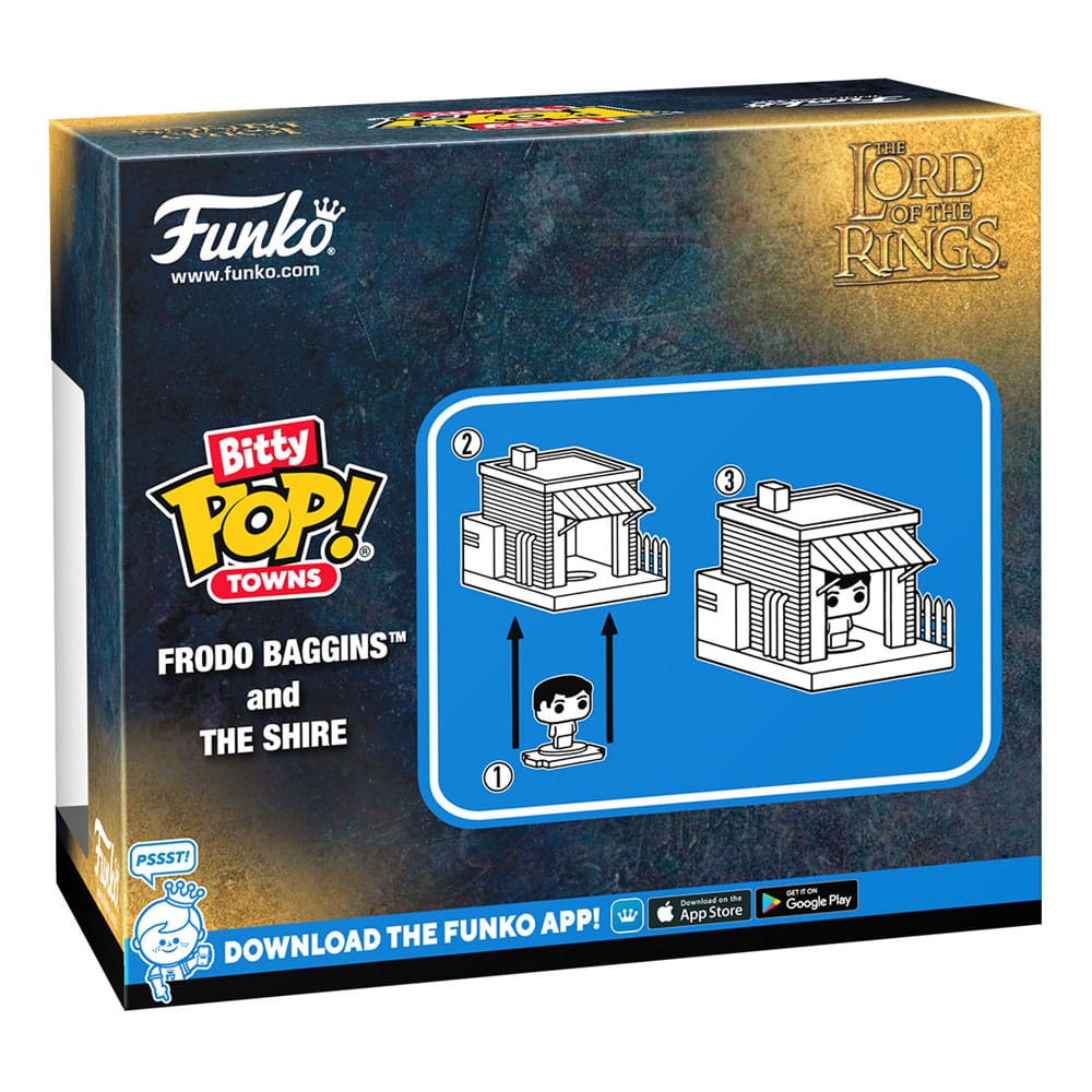 Herr der Ringe Bitty POP! Town Vinyl Figur Frodo at Shire Image 2