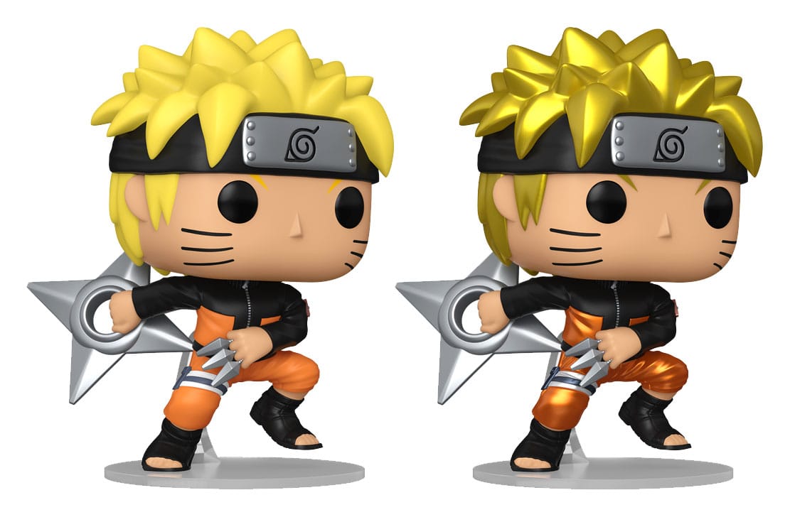 Naruto POP! Animation Vinyl Figur Naruto(Shrkn) w/CH 9 cm Sortiment (6) Image 1