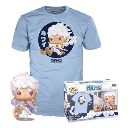 One Piece POP! & Tee Vinyl Figur & T-Shirt Set Luffy Fifth Gear Größe S Image 1