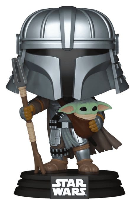 Star Wars POP! Vinyl Wackelkopf-Figur Mandalorian with Grogu (Impressions) Exclusive 9 cm Image