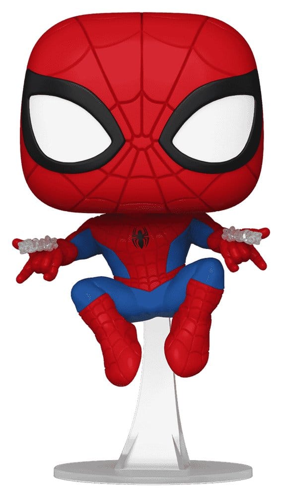Marvel POP! Comics Vinyl Figur Web Spider-Man (Swinging) Exclusive 9 cm Image
