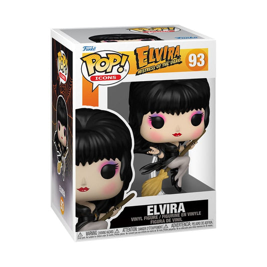 Elvira POP! Icons Vinyl Figur Elvira Broom 9 cm Image 2