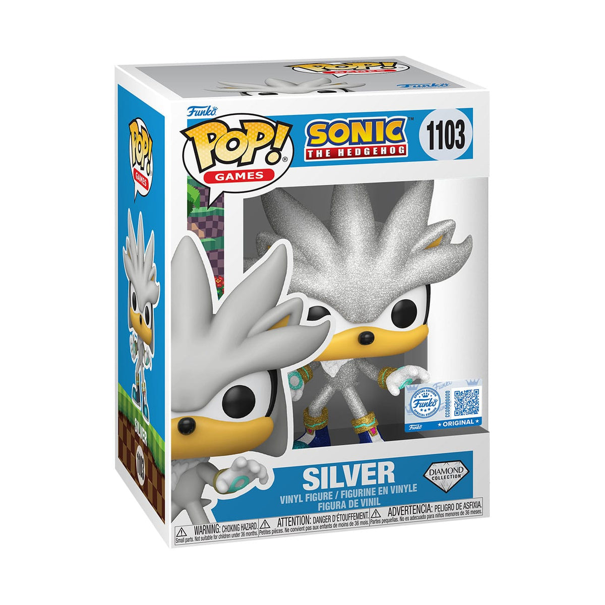 Sonic The Hedgehog POP! Games Vinyl Figur Silver The Hedgehog (FL) 9 cm Image 2
