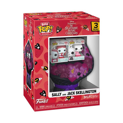 Nightmare Before Christmas Bitty POP! Bouquet Vinyl Figuren Sally & Jack Skellington (Valentine) 4 cm Image 2