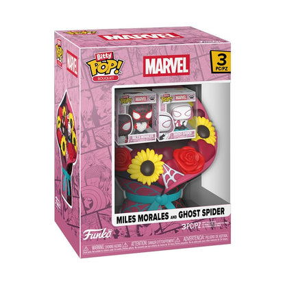 Marvel Bitty POP! Bouquet Vinyl Figuren Miles Morales & Ghost Spider (Valentine) 4 cm Image 2
