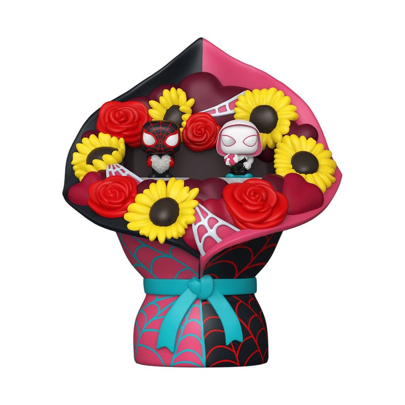 Marvel Bitty POP! Bouquet Vinyl Figuren Miles Morales & Ghost Spider (Valentine) 4 cm Image 1