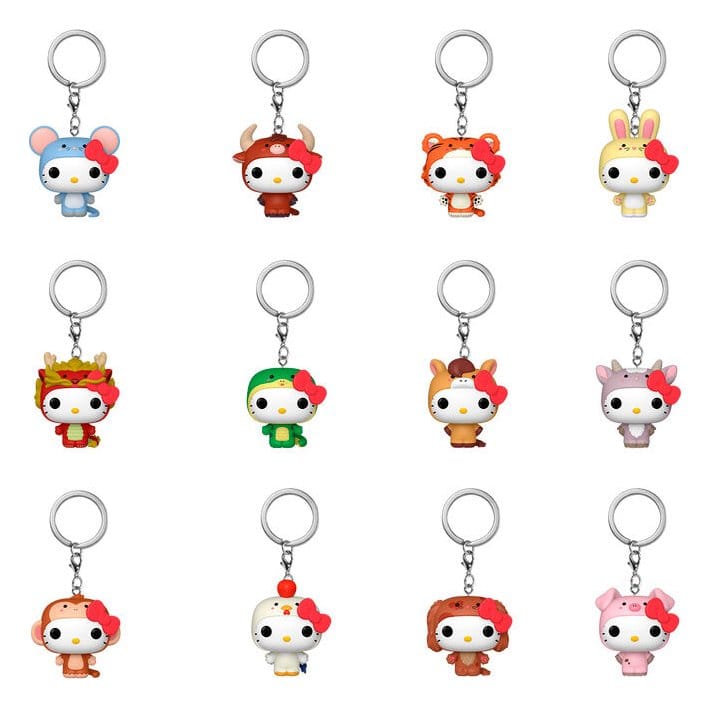 Hello Kitty Mystery Pocket POP! Vinyl Schlüsselanhänger 4 cm Animals Blind Box Display (12) Image 1