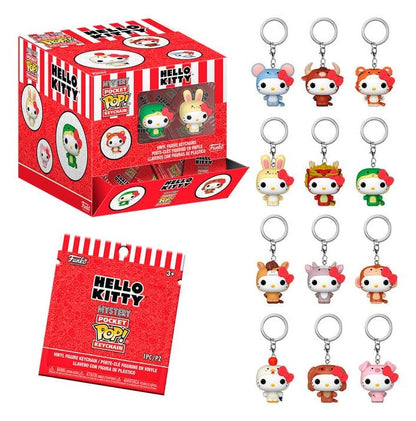 Hello Kitty Mystery Pocket POP! Vinyl Schlüsselanhänger 4 cm Animals Blind Box Display (12) Image 2