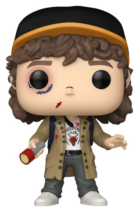 Stranger Things POP! TV Vinyl Figur Dustin Henderson (Battle Damaged) Exclusive 9 cm Image