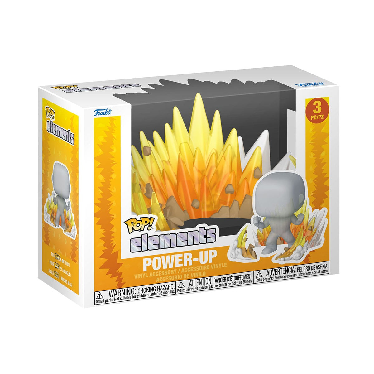 Power Up POP! Elements Vinyl Figur Yellow 5 cm Image 2