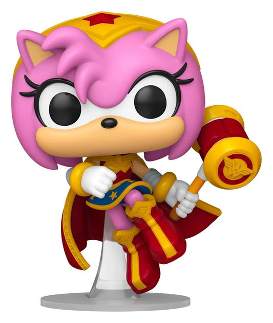 DC x Sonic the Hedgehog POP! Heroes Vinyl Figur Amy as Wonder Woman 9 cm Image 1