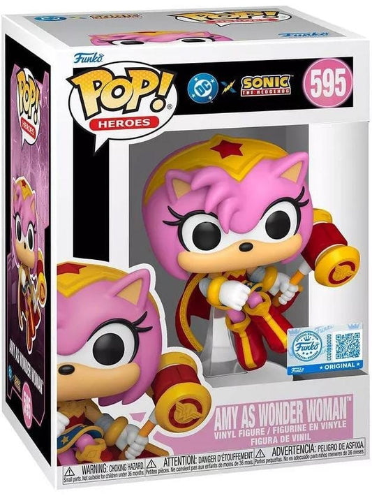 DC x Sonic the Hedgehog POP! Heroes Vinyl Figur Amy as Wonder Woman 9 cm Image 2