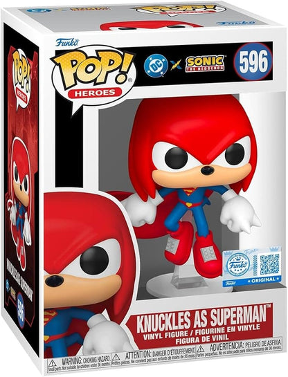 DC x Sonic the Hedgehog POP! Heroes Vinyl Figur Knuckles as Superman 9 cm Image 2