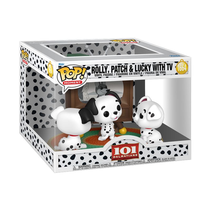 101 Dalmatiner POP Moment Vinyl Figuren Rolly, Patch & Lucky with TV 9 cm Image 2