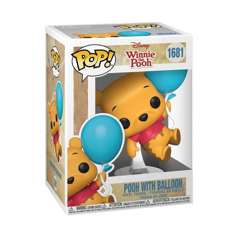 Disney POP! Animation Vinyl Figur Pooh w/Balloon 9 cm Image 2