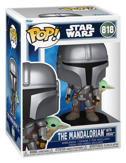 Star Wars: The Mandalorian and Grogu POP! Vinyl Wackelkopf-Figur The Mandalorian with Grogu 9 cm Image 2
