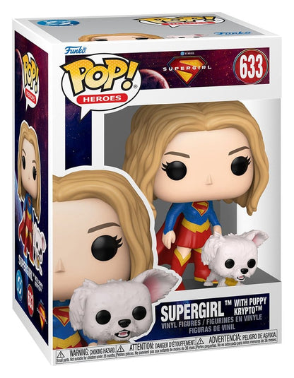 Supergirl (2026) POP! Heroes Vinyl Figur Supergirl with Puppy Krypto 9 cm Image 2