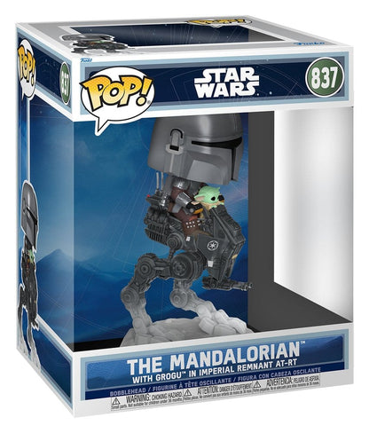 Star Wars: The Mandalorian and Grogu POP! Rides Deluxe Vinyl Wackelkopf-Figur The Mandalorian with Grogu in Imperial Remnant AT-RT 9 cm Image 2