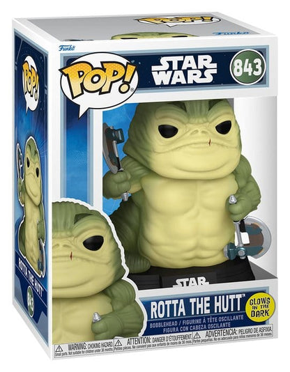 Star Wars: The Mandalorian and Grogu POP! Vinyl Figur Rotta the Hutt (Glow) 9 cm Image 3