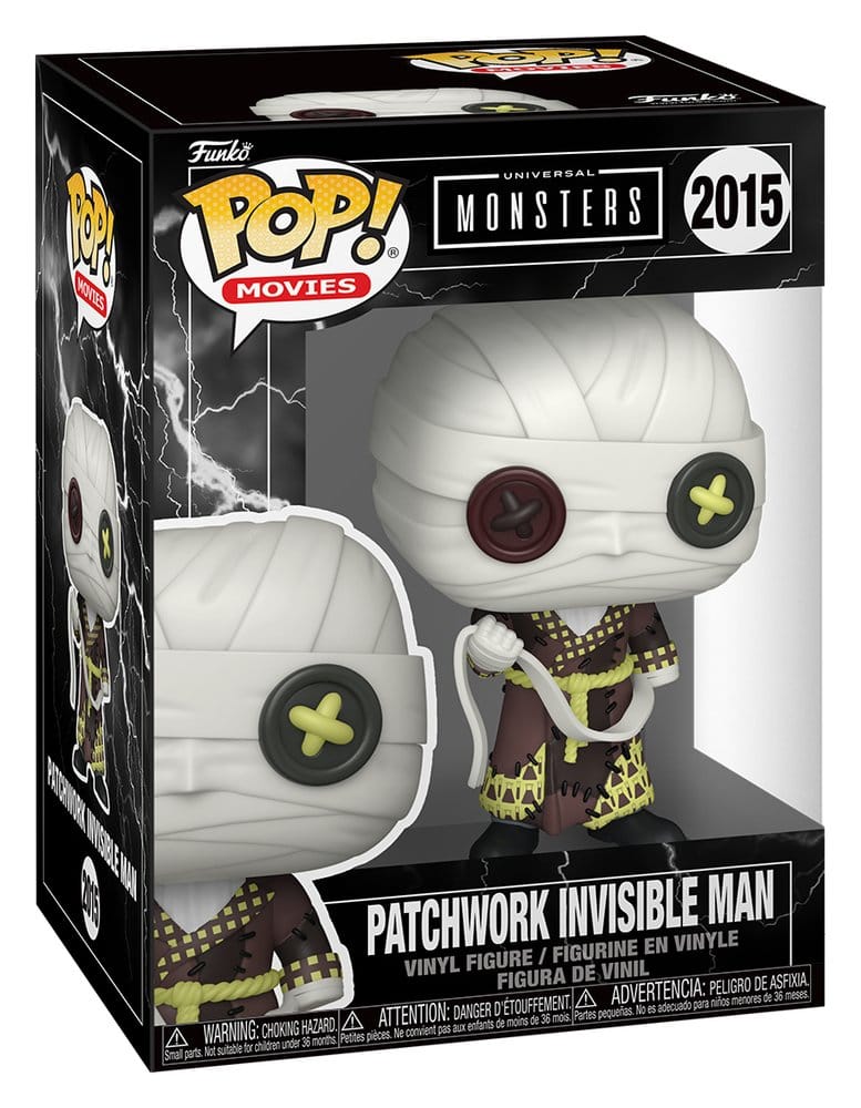 Universal Monsters Patchwork POP! Movies Vinyl Figur Invisible Man 9 cm Image 2