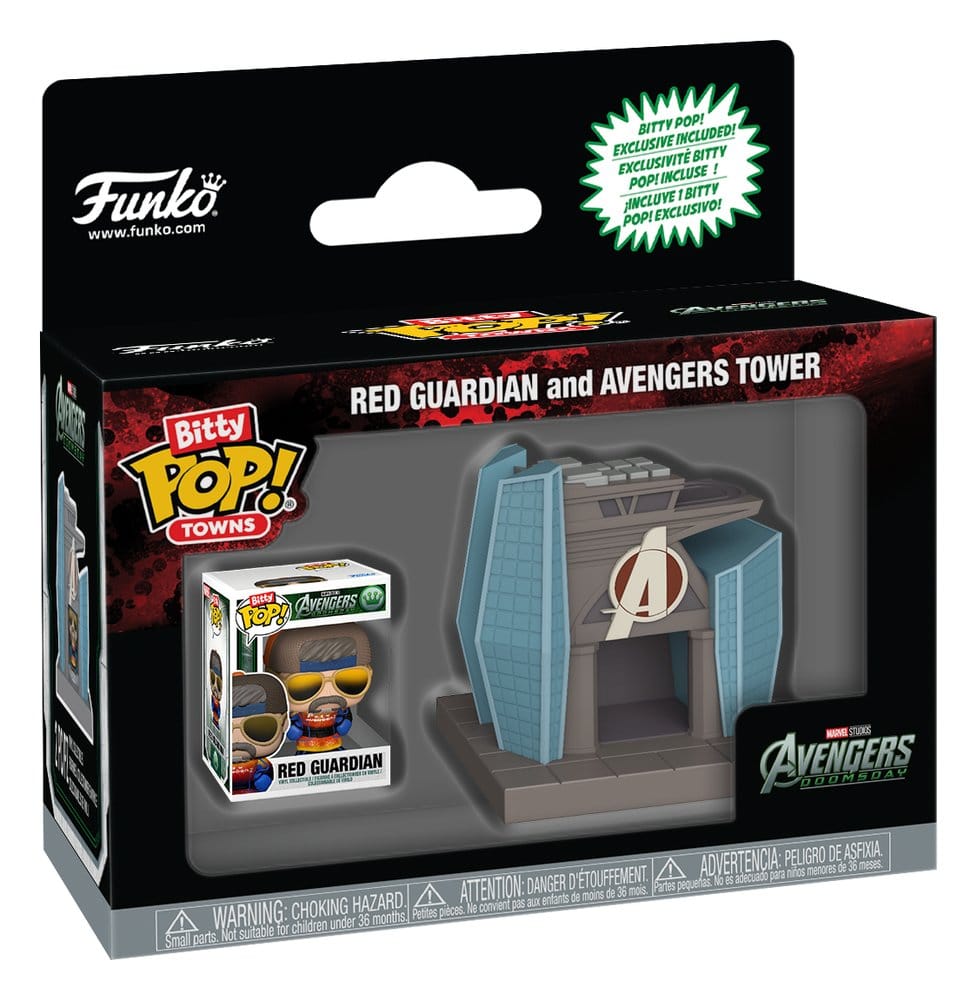AVD Bitty POP! Towns Vinyl Figur Red Guardian and Avengers Tower Image 2