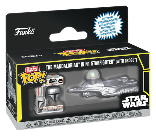 Star Wars Bitty POP! Ride Vinyl Figur N1 w/Mando 2,5 cm Image 1