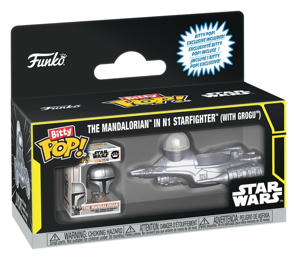 Star Wars Bitty POP! Ride Vinyl Figur N1 w/Mando 2,5 cm Image 1