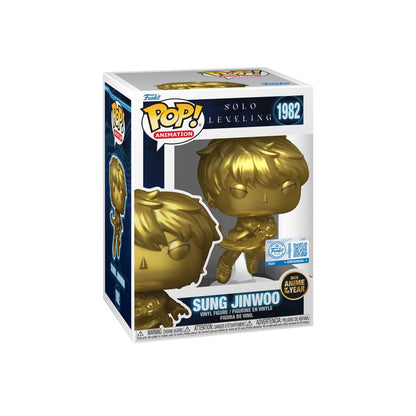 Solo Leveling Pop! Animation Vinyl Figur Sung Jinwoo (Gold) Exclusive Edition 10 cm Image 2