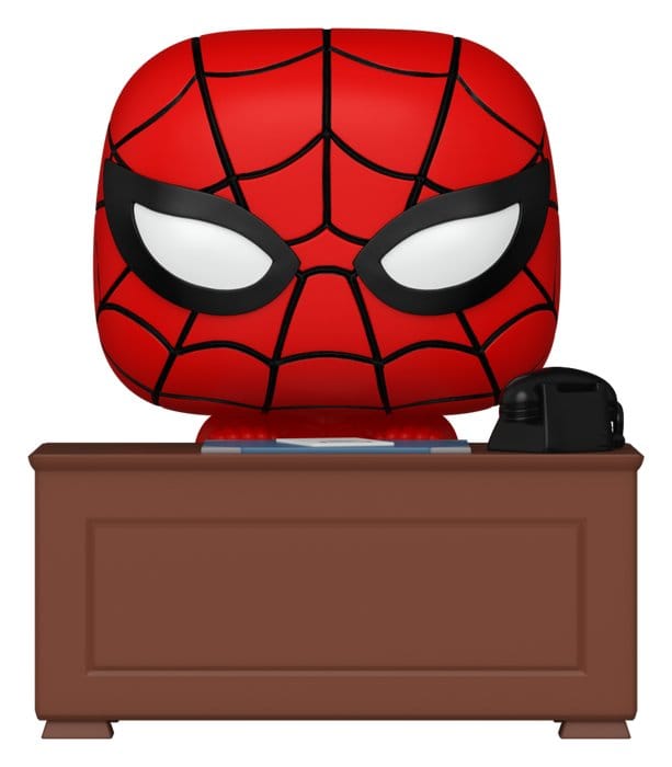 Marvel POP! Premium Vinyl Figur Meme- Spider-Man w/Desk 9 cm Image 1