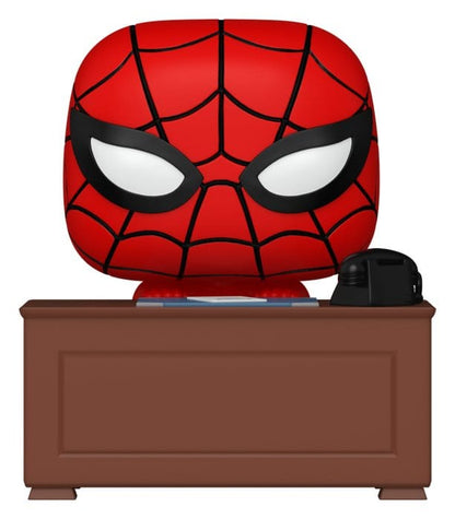 Marvel POP! Premium Vinyl Figur Meme- Spider-Man w/Desk 9 cm Image 1