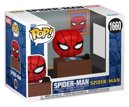 Marvel POP! Premium Vinyl Figur Meme- Spider-Man w/Desk 9 cm Image 2
