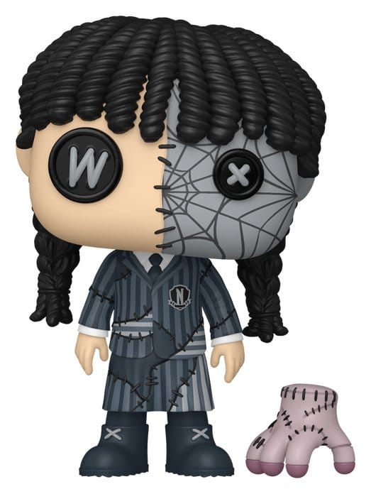 Wednesday POP! Televison Vinyl Figur Patchwork: Wednesday with Thing 9 cm Image 1
