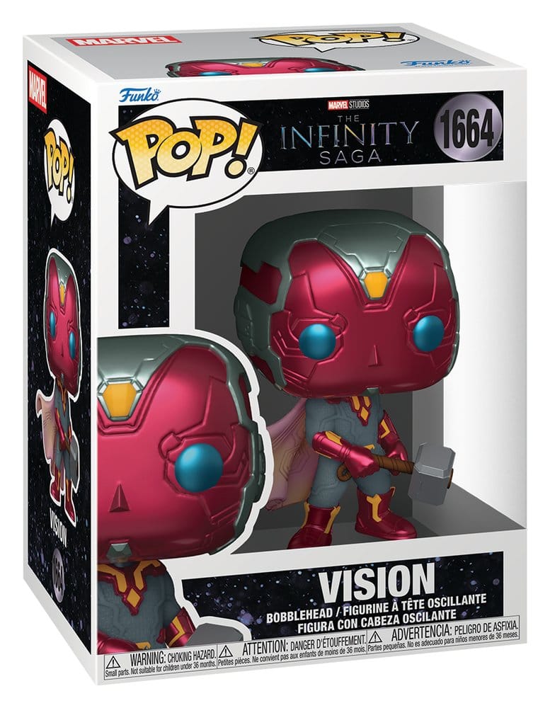Marvel POP! Comics Vinyl Figur Vision with Mjolnir 9 cm Image 2