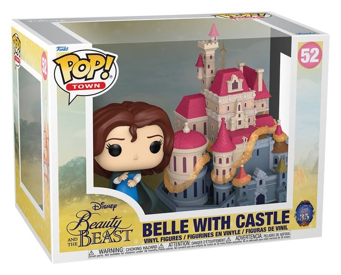 Die Schöne und das Biest POP! Town Vinyl Figuren Belle with Castle 9 cm Image 2
