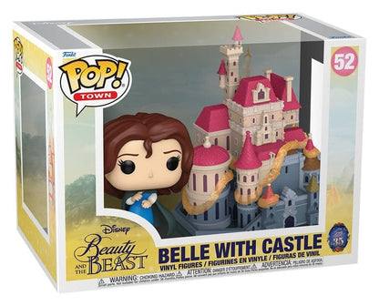 Die Schöne und das Biest POP! Town Vinyl Figuren Belle with Castle 9 cm Image 2