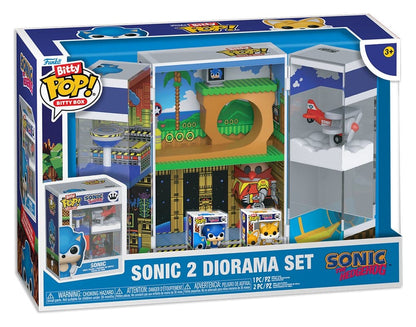 Sonic 2 Bitty POP! Boxes Vinyl Figur Diorama Set Image 1