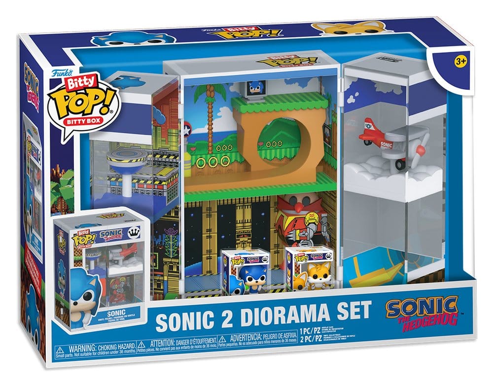 Sonic 2 Bitty POP! Boxes Vinyl Figur Diorama Set Image 1