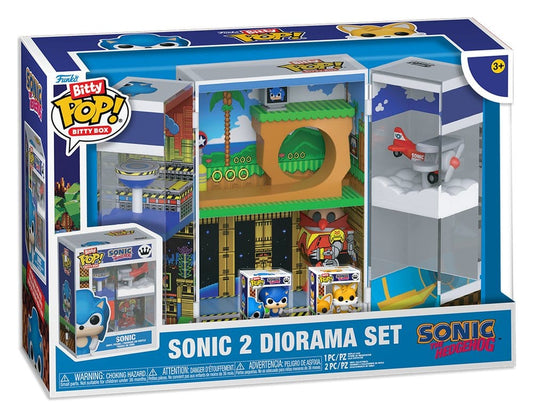 Sonic 2 Bitty POP! Boxes Vinyl Figur Diorama Set Image 1