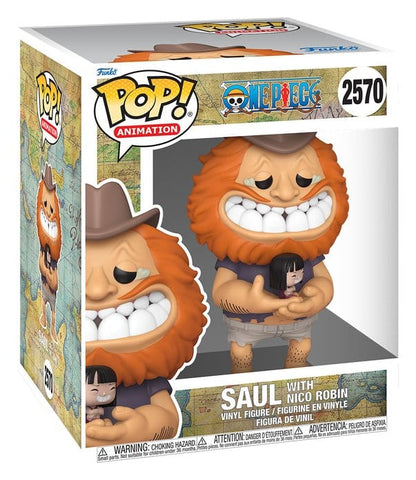 One Piece Super Sized POP! Animation Vinyl Figur Saul w/ Nico Robin 15 cm Image 2