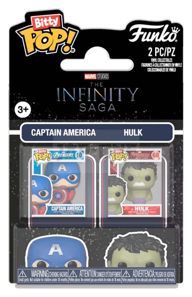 Marvel IS Bitty POP! Vinyl Figuren 2er-Pack Cap & Hulk 2 cm Image