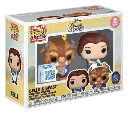 Die Schöne und das Biest POP! Vinyl Schlüsselanhänger 2er-Pack Belle & Beast 4 cm Image 2