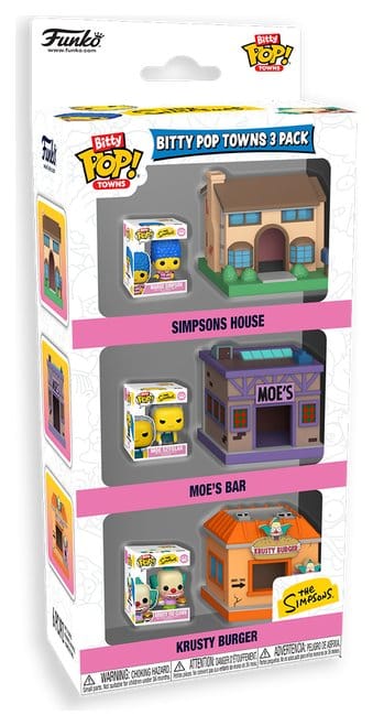 Die Simpsons Bitty POP! Towns Vinyl Figuren 3er-Pack Springfield Image 1