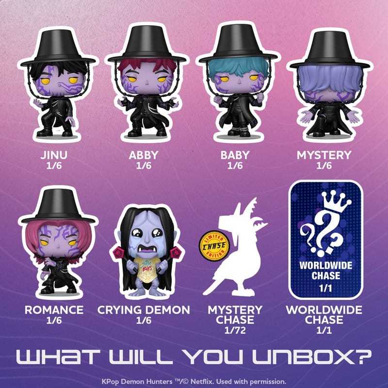 KPop Demon Hunters POP! Mystery Vinyl Figuren 6pcPDQBox 9 cm Blind Box Sortiment (6) Image 3