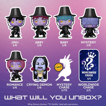 KPop Demon Hunters POP! Mystery Vinyl Figuren 6pcPDQBox 9 cm Blind Box Sortiment (6) Image 3