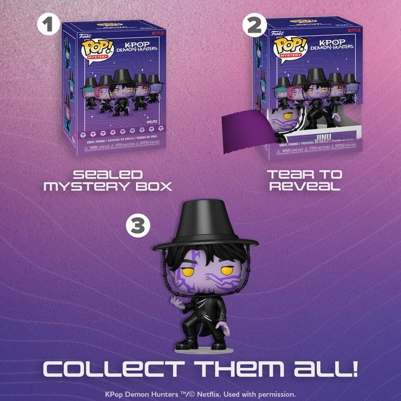 KPop Demon Hunters POP! Mystery Vinyl Figuren 6pcPDQBox 9 cm Blind Box Sortiment (6) Image 4