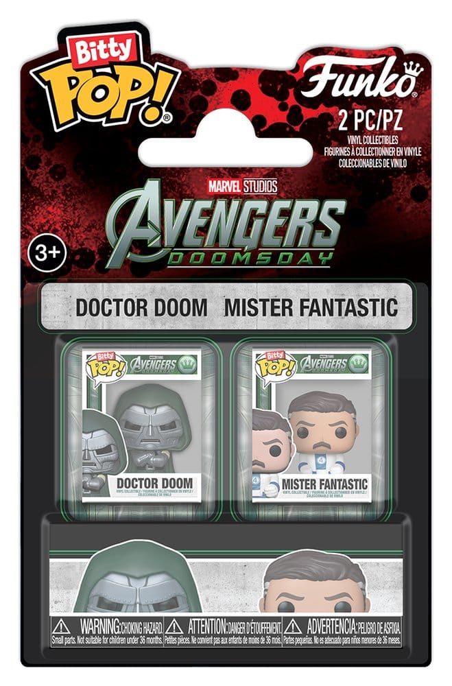Marvel Bitty POP! Mini Figuren 2er-Pack Doctor Doom & Mister Fantastic 2 cm Image 1