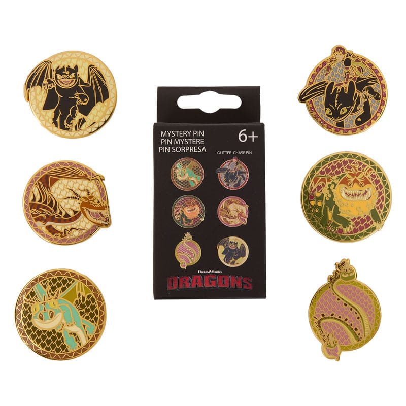 How to train your Dragon by Loungefly Ansteck-Pins Blind Box Toothless Various Poses Display (12) Image 1