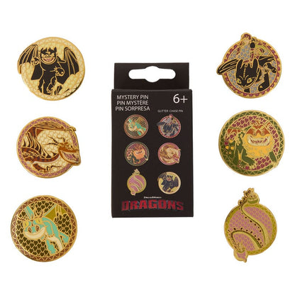 How to train your Dragon by Loungefly Ansteck-Pins Blind Box Toothless Various Poses Display (12) Image 1
